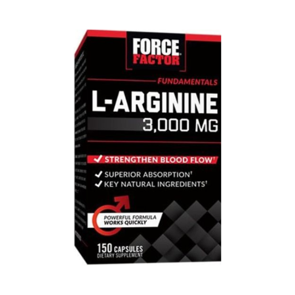 100 FORCE FACTOR L-Arginine 3000mg 150 Capsules - Image 1