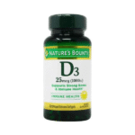 Nature’s Bounty Vitamin D3 (1000IU) 25mcg 120 Softgels