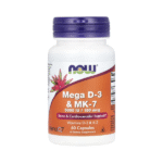 NOW Foods, Mega D3 & MK-7, 5,000 IU / 180 mcg, 60 Capsules