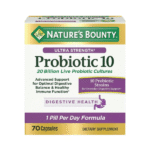 Nature’s Bounty Probiotic 10, 20 Billion Live Probiotic Cultures 70 Capsules