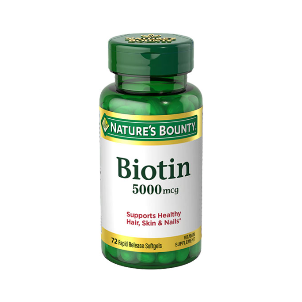 5 Nature’s Bounty Biotin 5,000 mcg 72 Softgels - Image 1