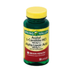 Spring Valley Acetyl L-Carnitine HCI 400 mg + Alpha Lipoic Acid 200mg 50 Capsules