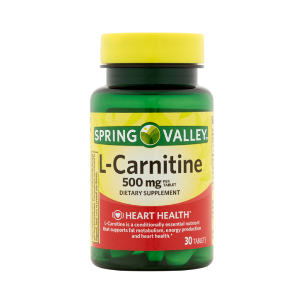 Untitled design (23) Spring Valley L-Carnitine 500mg 30 Capsules - Image 1