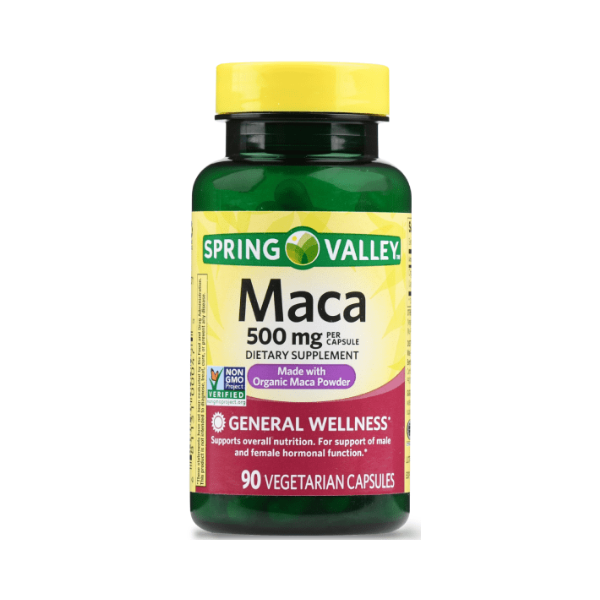 Untitled design (33) Spring Valley Maca 500mg 90 Capsules - Image 1